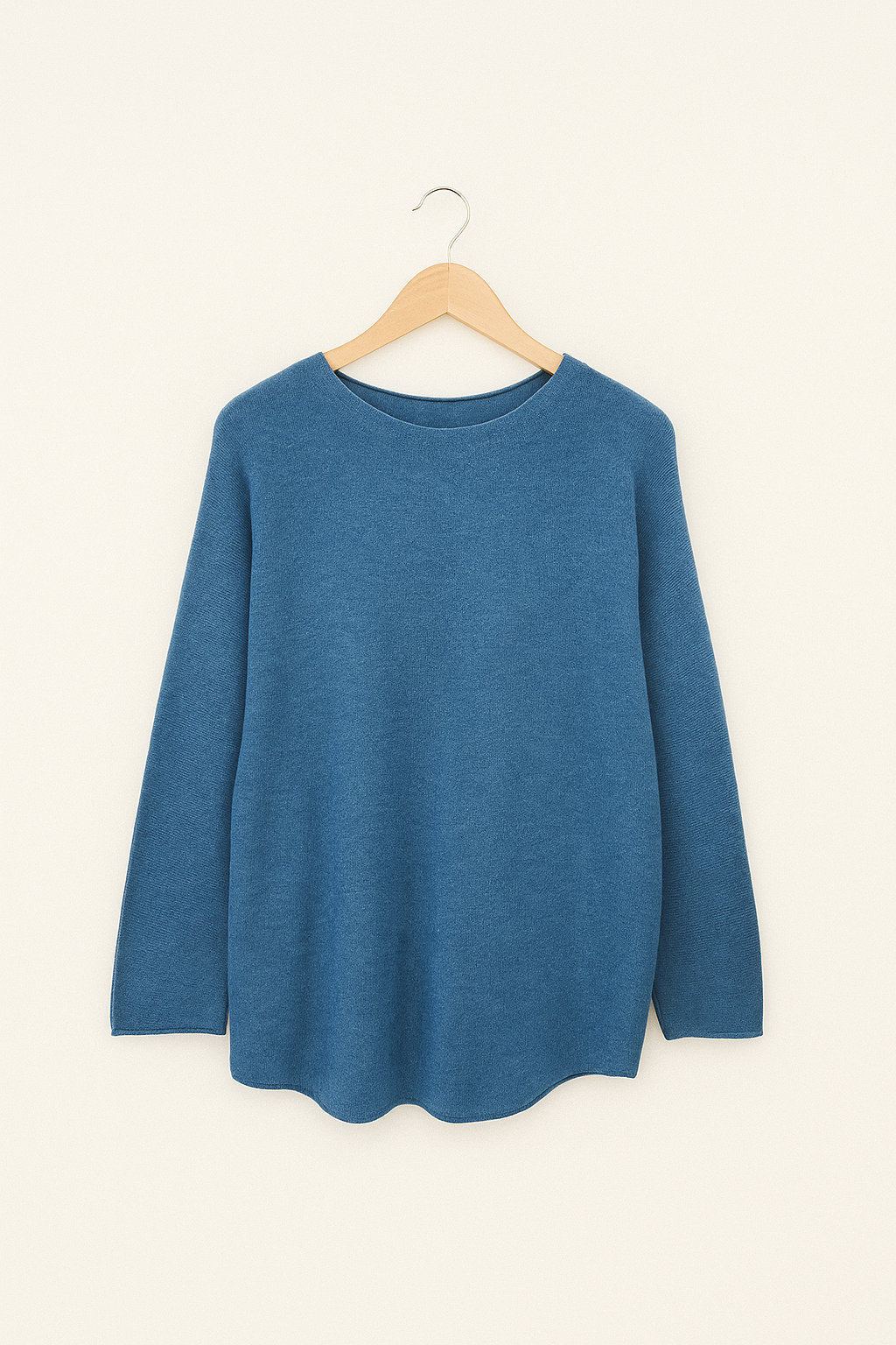 Pull en maille manche longue col rond viscose