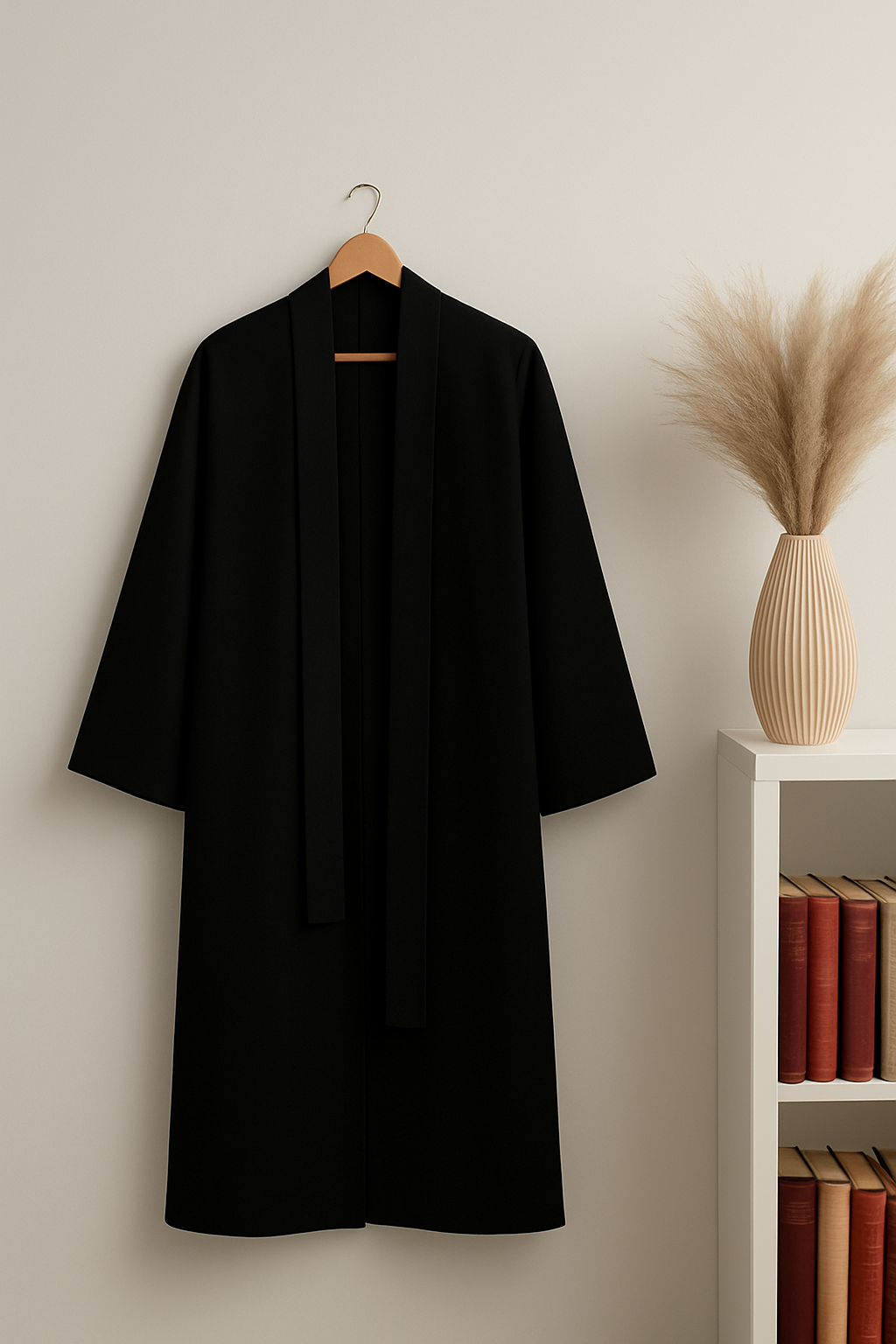 Manteau long en laine avec ceinture